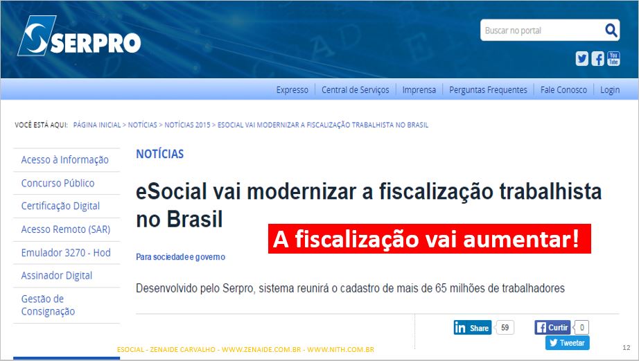 Fiscalização vai aumentar com o eSocial