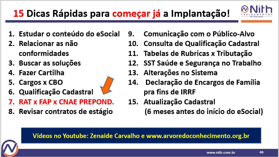 Dicas Rápidas para Implantação do eSocial - Zenaide Carvalho